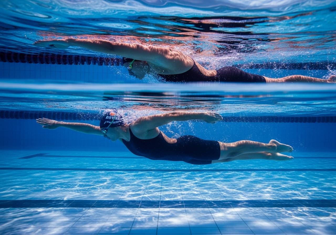 Démonstration de techniques de natation